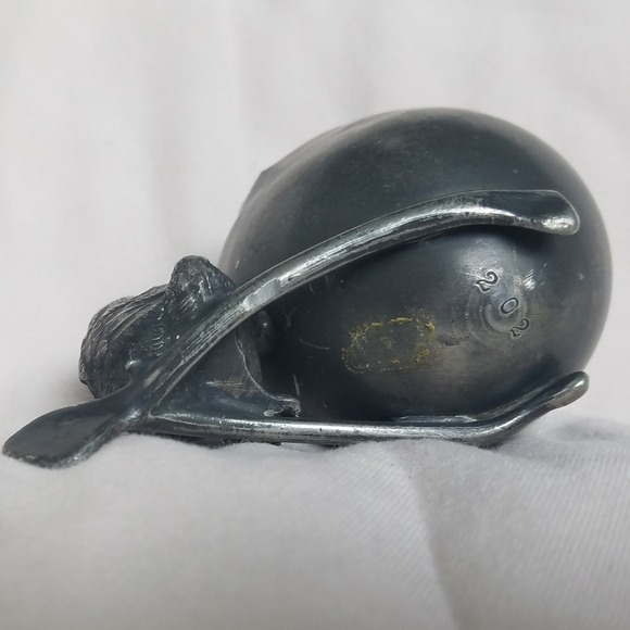 Vintage silver plated Egg Cup Holder Bird Spoon Ornithology Collectible wishbone - Picture 7 of 11